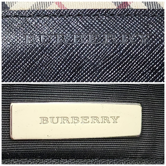 Burberry Vintage Nova Check Canvas Shoulder Bag Beige/Black - Picture 4 of 13